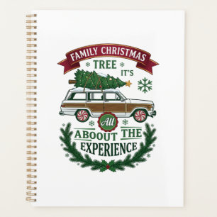 Family Christmas Tree Station Wagon Pine Wreath Planner