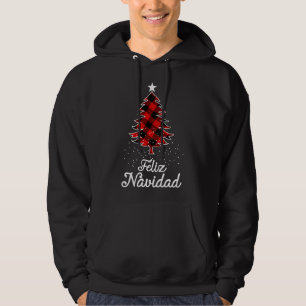 Family Christmas trees buffalo Plaid Hoodie