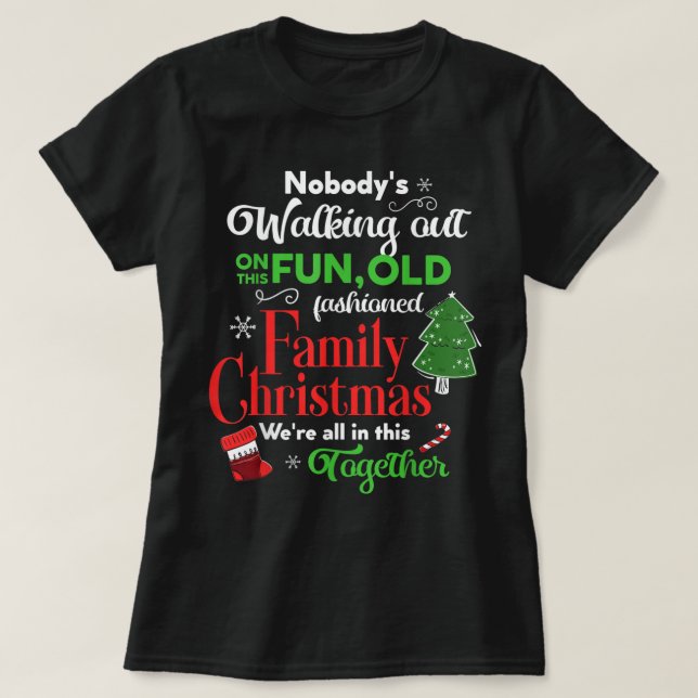 Family Christmas Vacation Pyjamas Funny XMAS Ugly  T-Shirt (Design Front)