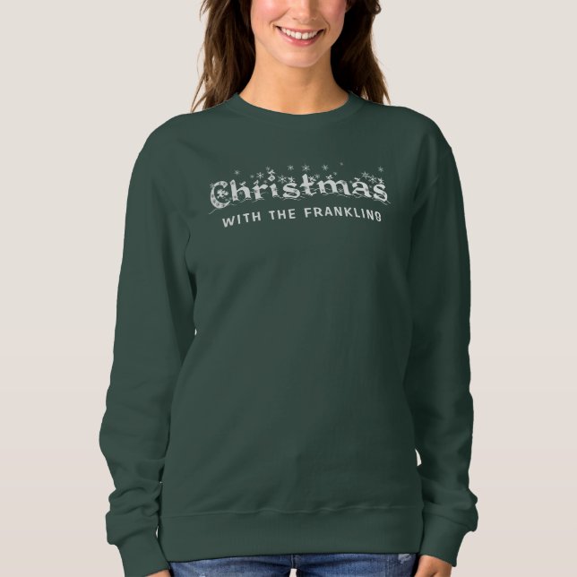 Family Christmas Vintage Family Name Sweatshirt (Front)