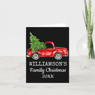 Family Christmas Vintage Truck D Long G Card