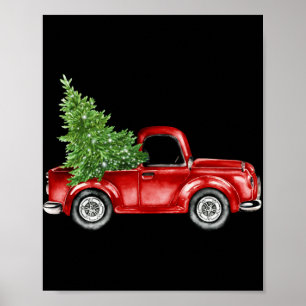 Family Christmas Vintage Truck D Long G T Shirt Poster