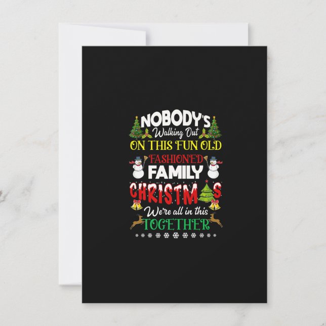 Family Christmas we are all in this together Merry Invitation (Front)