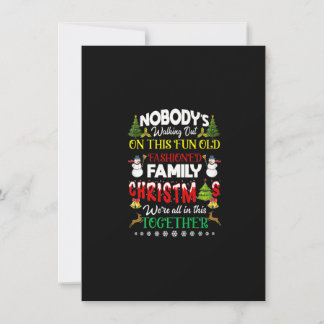 Family Christmas we are all in this together Merry Invitation