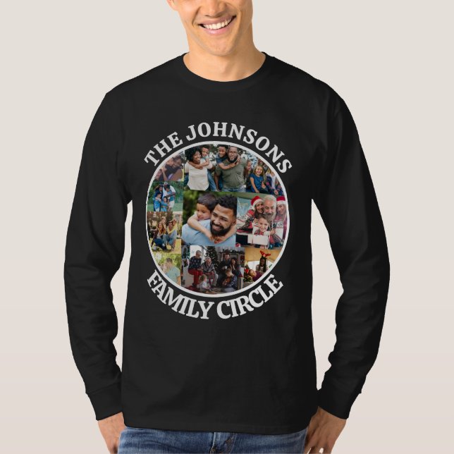 Family Circle | Personalised Unique Photo Collage T-Shirt (Front)