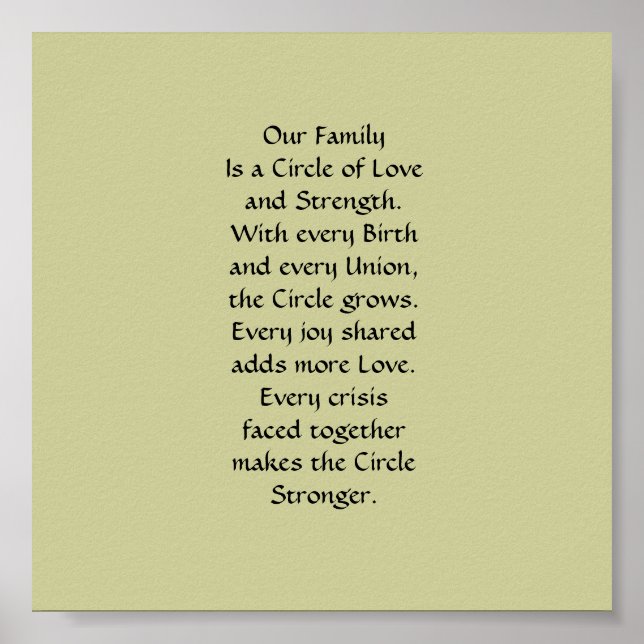 Family Circle poster print (Front)