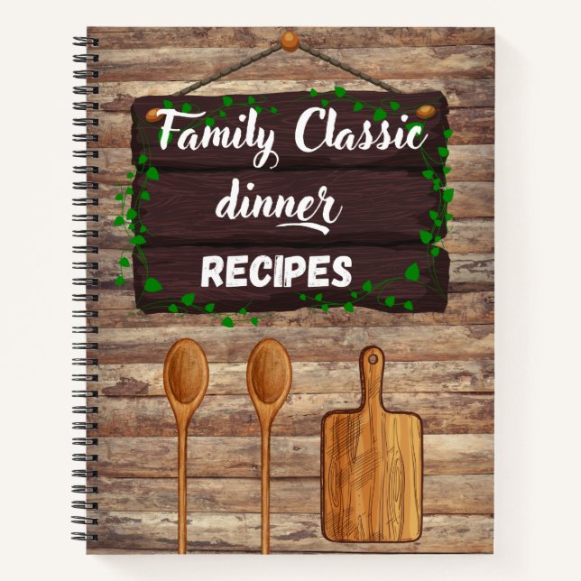 Family classic dinner recipe notebook (Front)