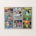 Family collage 6 photos and family name jigsaw puz jigsaw puzzle<br><div class="desc">Family name,  custom photo collage jigsaw puzzle
You can personalise it and add your most beautiful photos,  family name and text. Great fun !</div>