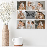Family Collage Photo & Personalized Gray Gift<br><div class="desc">Create a beautiful and personalized family collage with eight photos, accompanied by a personalized family name in gray. This unique and thoughtful gift is perfect for commemorating special moments and celebrating the love and bond within a family. The collage features eight carefully selected photos that you can provide, showcasing cherished...</div>