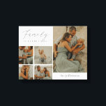 Family Collage Rustic Modern Custom Wrapped Canvas<br><div class="desc">Preserve the precious moments with personalised wall decor. Makes a great gift! Designed by Berry Berry Sweet. Visit our website at berryberrysweet.com to learn more about us and our full product lines.</div>