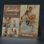 Family Collage Rustic Modern Photo Desktop Plaque<br><div class="desc">Simply personalise with your text and photo(s) and create a one-of-a-kind gift for yourself or someone you love! Background colour can be changed to any colour of your choice!</div>