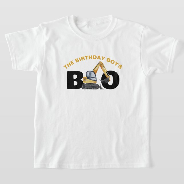 Family Construction Birthday Mum Dad Sister T-Shirt (Laydown)