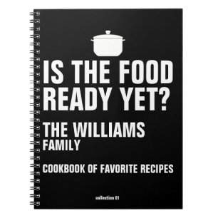 family cookbook of favourite recipes black spiral notebook