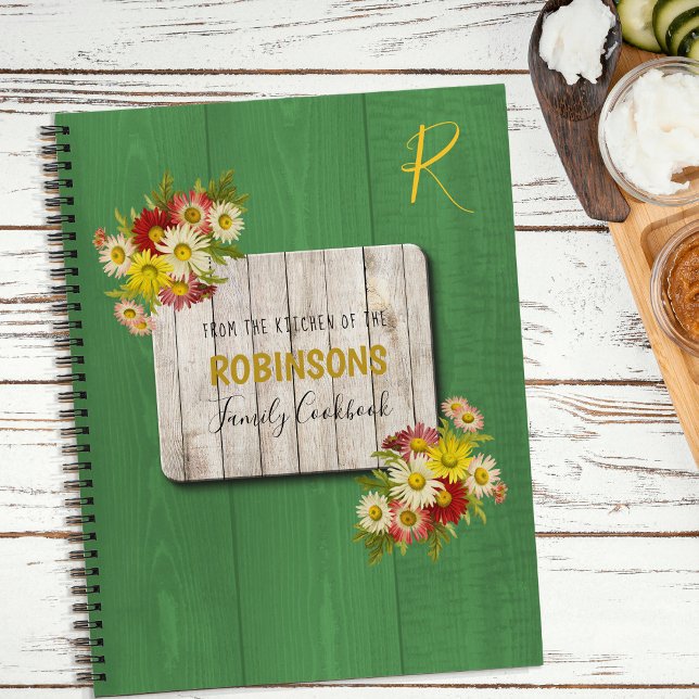 Family cookbook rustic kitchen recipes organiser notebook (Creator Uploaded)
