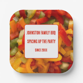 Family Cookout BBQ Summer Spice Up The Party Paper Plate