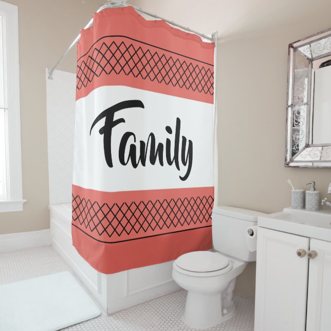 Family Coral Shower Curtain (In Situ)