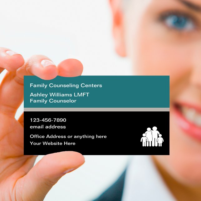 Family Counseling Psychotherapy Clinic   Business Card (Creator Uploaded)