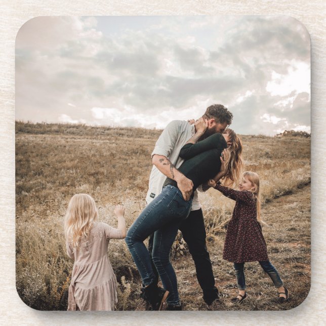 Family Couple Photo Coaster (Front)