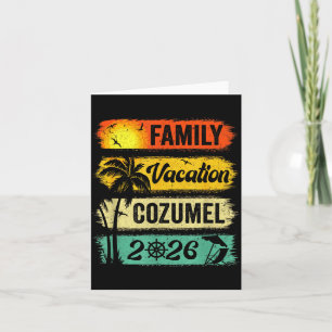 Family Cozumel Vacation 2026 Funny Matching Group  Thank You Card