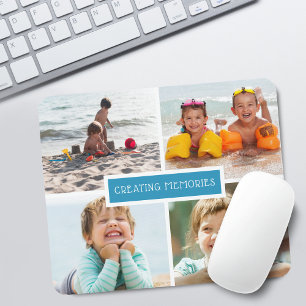 Family Creating Memories Photo Collage Mouse Pad