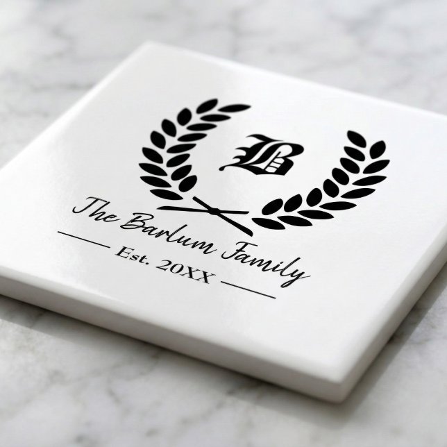Family Crest Monogram Ceramic Tile (Family Crest Monogram Ceramic Tile)