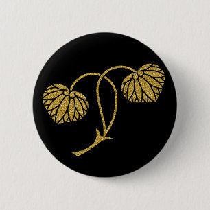 [Family Crests] 2 hollyhock leaves Round Button