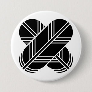 [Family Crests] Crossed hawk feathers 7.5 Cm Round Badge