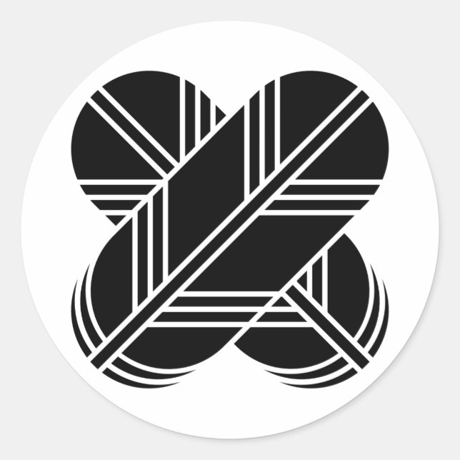 [Family Crests] Crossed hawk feathers Classic Round Sticker (Front)