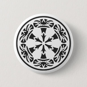 [Family Crests] Flowers 6 Cm Round Badge