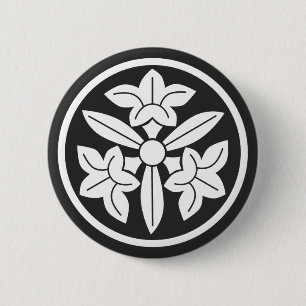 [Family Crests] Flowers 6 Cm Round Badge