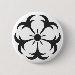 [Family Crests] Flowers 6 Cm Round Badge