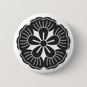 [Family Crests] Flowers 6 Cm Round Badge