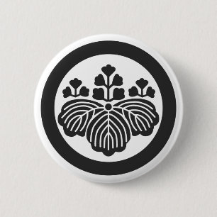 [Family Crests] Flowers 6 Cm Round Badge