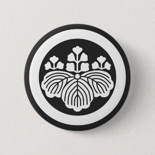 [Family Crests] Flowers 6 Cm Round Badge