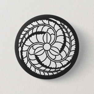 [Family Crests] Flowers 6 Cm Round Badge