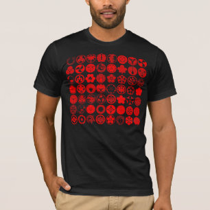 [Family Crests] Flowers and Plants (Red symbols) T-Shirt