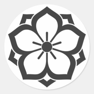 [Family Crests] Flowers Classic Round Sticker
