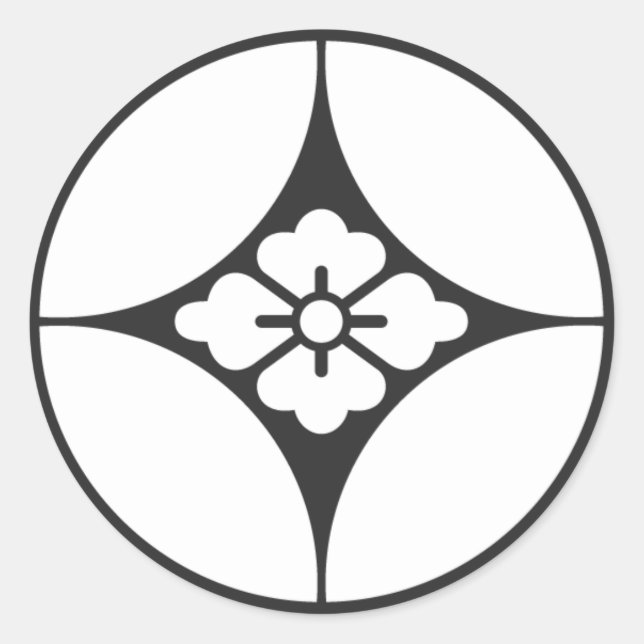 [Family Crests] Flowers Classic Round Sticker (Front)