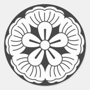[Family Crests] Flowers Classic Round Sticker
