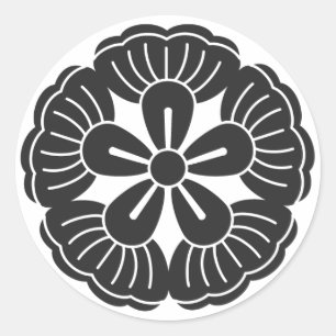 [Family Crests] Flowers Classic Round Sticker