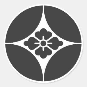 [Family Crests] Flowers Classic Round Sticker
