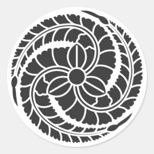 [Family Crests] Flowers Classic Round Sticker