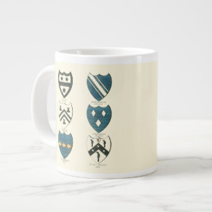 Family Crests of Various English Houses Large Coffee Mug