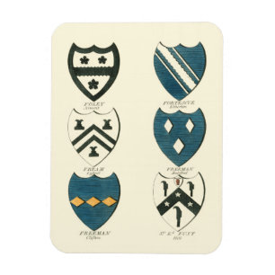 Family Crests of Various English Houses Magnet
