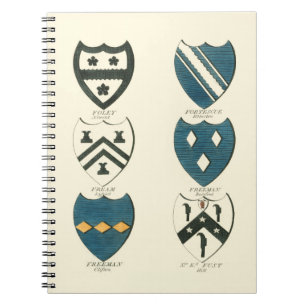 Family Crests of Various English Houses Spiral Notebook