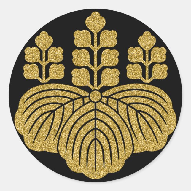 [Family Crests] Paulownia 5-7kiri Sticker (Front)