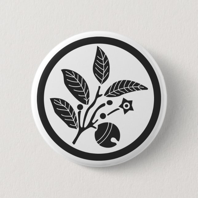 [Family Crests] Plants 6 Cm Round Badge (Front)