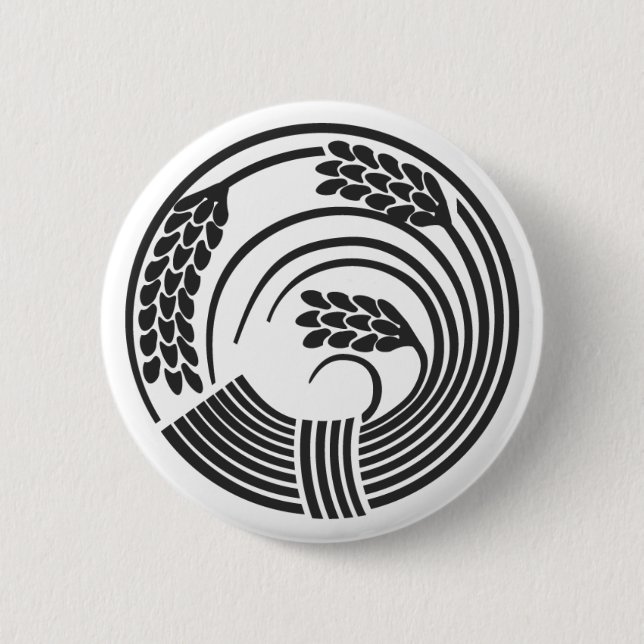 [Family Crests] Plants 6 Cm Round Badge (Front)