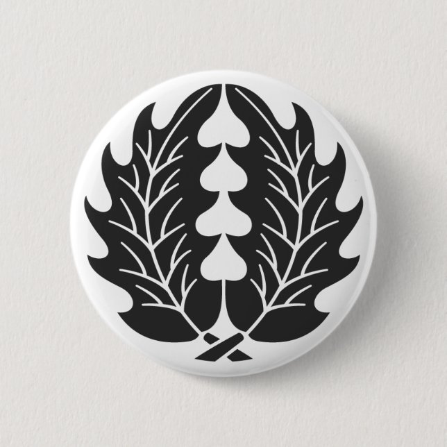 [Family Crests] Plants 6 Cm Round Badge (Front)