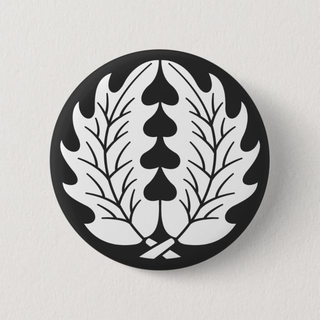 [Family Crests] Plants 6 Cm Round Badge (Front)